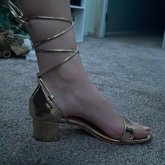 Gold wrap around heels - Picture 2 of 4